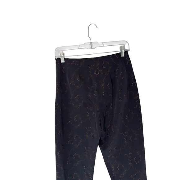 Garfield & Marks Audrey Embroidered Pants Black Office Work Straight Leg Size 2 - Picture 6 of 13